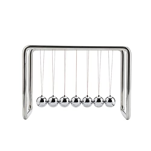 Image of CERROPI Newtons Cradle Pendulum with 7 Balls, Classic Swing Newton Balance Ball, 30+ Sec Swingtime, Science Physics Gadget, Desk Toys & Office Gadgets for Desk Decorations