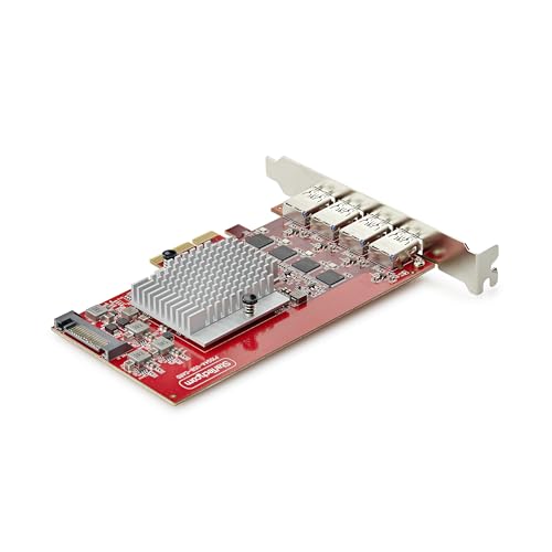 Image of StarTech 4-Port USB-A 10Gbps PCIe Card, TAA (P10Q4A-USB-CARD) | 4x Independent USB 3.2 Controllers, PCI Express 3.0 Expansion Card