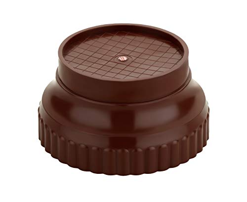 Image of U-MAX 4-Pack Sofa & Bed Leg Lifts, Anti-Slip Base for Stability, Increases Height, Prevents Floor Scratches, Legs Refrigerator Stand (Brown, Round Stand)