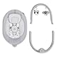 Kinderkraft Elektrische Babywippe 2 in 1 LULI, Babyschaukel, Babyliege, mit Spielbogen, 12 Melodien mit 5-Stufiger, Praktisches und intuitive Steuereinheit, Bequeme Schrittgurt, ab Geburt, Grau