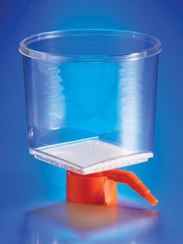 Corning 431174 Polystyrene Bottle Top Vacuum Sterile Filter, Graduated, Polyethersulfone Membrane, 0.22 Micron, 45mm Bottle Neck Diameter, 1000mL Capacity (Case of 12)