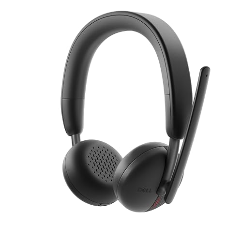 Dell WL3024 Wireless Headset - Leatherette Headband, Built-in AI-Based Noise Cancellation Microphone, Boom mic - Black - image 8