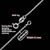 Diverdi 925 Sterling Silver Chain for Women - 14 Inch Thin 1.1mm Dainty Cable Necklace, Luminous Deep Solid Silver Finish Artfully Crafted in Thailand, Hypoallergenic & Anti-Tarnish for Pendants #2