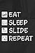 Autism Planner - Eat Sleep Slide Repeat Western Rider Reining Sliding Stop Saying: Slide, Week Logbook and Notebook for Parents to document and track ... their children on the Autism Spectrum,Notebo