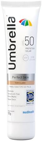 Umbrella Protetor Solar Facial Perfect Skin Tom Claro FPS 50 50g