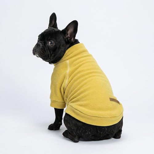 Image of Fitwarm 3 Pack Classic Fleece Dog Sweater, Turtleneck Dog Sweatshirt, Winter Clothes for Small Dogs Boy Girl, Pet Pullover Jumper, Cat Apparel, Orange, Yellow, Coffee, XXL