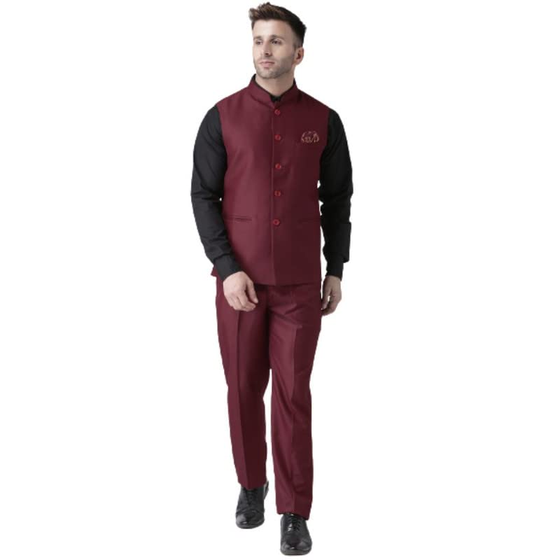 Image of hangup Men's Regular Fit Jacket with Trouser Available in 4 Sizes (m to 2XL,38 to 44)