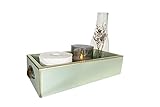 Green & Gold Wood Bathroom Decorative Storage Mason Jar Box, Toilet Paper Holder, Succulent Garden...