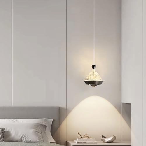 Lámpara colgante LED regulable de aluminio con diseño de candelabro triangular 3