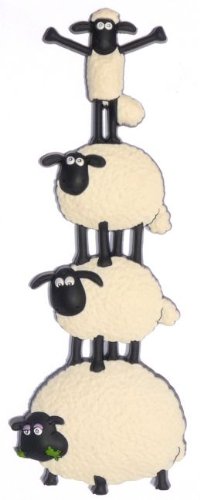 Preisvergleich Produktbild 3D Kühlschrankmagnet - Shaun das Schaf - "Schafpyramide"