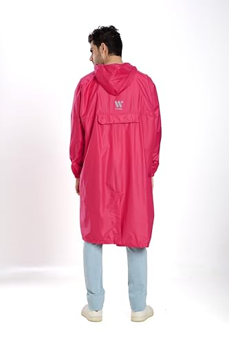 Image of Zeel Unisex Outdoor Rain Poncho for Adult, Waterproof, Lightweight & Packable, Polyester Pullover Full Sleeves Hooded Rainwear, Raincoat for Camping, Hiking, Travelling (AZ33, Free Size) (Gajari)