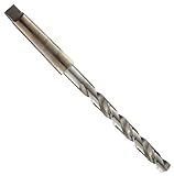 Cleveland 2440 Cobalt Steel Taper Shank Drill Bit, Gold Oxide Finish, #1 Morse Taper Shank, 135 Degree Notch Point, 1/4