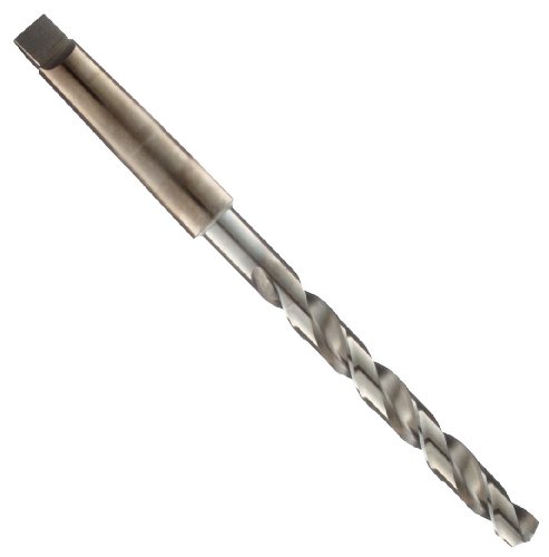 Cleveland 2440 Cobalt Steel Taper Shank Drill Bit, Gold Oxide Finish, #1 Morse Taper Shank, 135 Degree Notch Point, 1/4