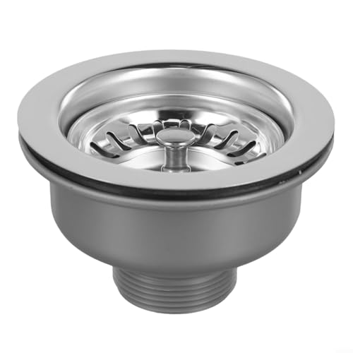 Comgooldool Juego de coladores de acero inoxidable de 114 mm, para fregadero de cocina estándar con apertura de 83 a 90 mm