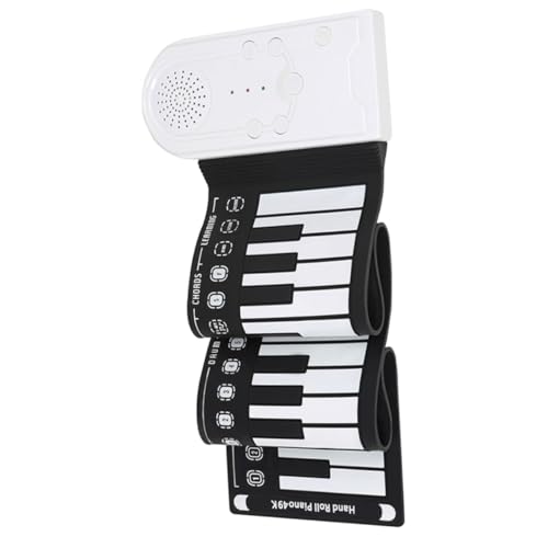 ifundom 折りたたみ式電子アップピアノ 鍵 シリコン製ポータブルキーボード 手巻き設計で持ち運び便利 家族や子供と楽しめる音楽演奏用具