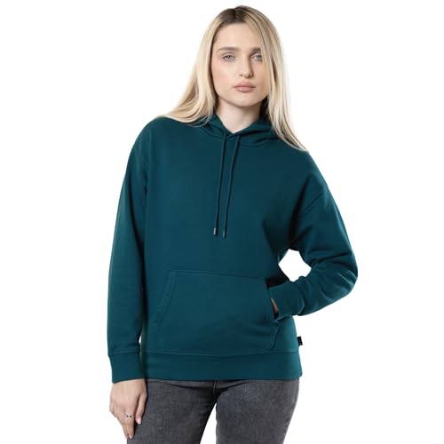 SoftSpun Hoodies for Women UK | 100% Cotton French Terry, Regular Fit Women's Hoodies | Everyday Wear Ladies Hoodie for Women Deep Teal