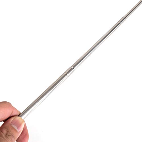 REPTI ZOO Mini gancho de cobra portátil dobrável de aço inoxidável e gancho retrátil de cobra e répt