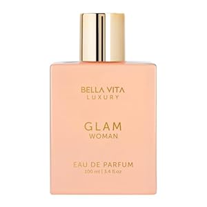 BellaVita Luxury GLAM Perfume for women | Notes of African Orange, Jasmine & Patchouli | Long-Lasting Floral & Woody Fragrance | Premium Perfume Oil imported from France, 100ml