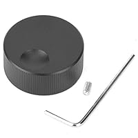 Drehknopf 6mm, Potentiometer Knob, Lautstärkeregler Drehknopf 32x13mm Schwarz mattierter massiver Aluminiumknopf für 6mm Potentiometer