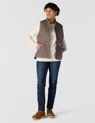 Image of Carhartt Women's Washed Duck Mock Neck Vest