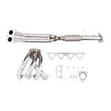 H22 H-Serie Abgaskrümmer, TRI-Y Edelstahl, 4-2-1 Typ, Silber, Für Prelude 1992 1993 1994 1995 1996