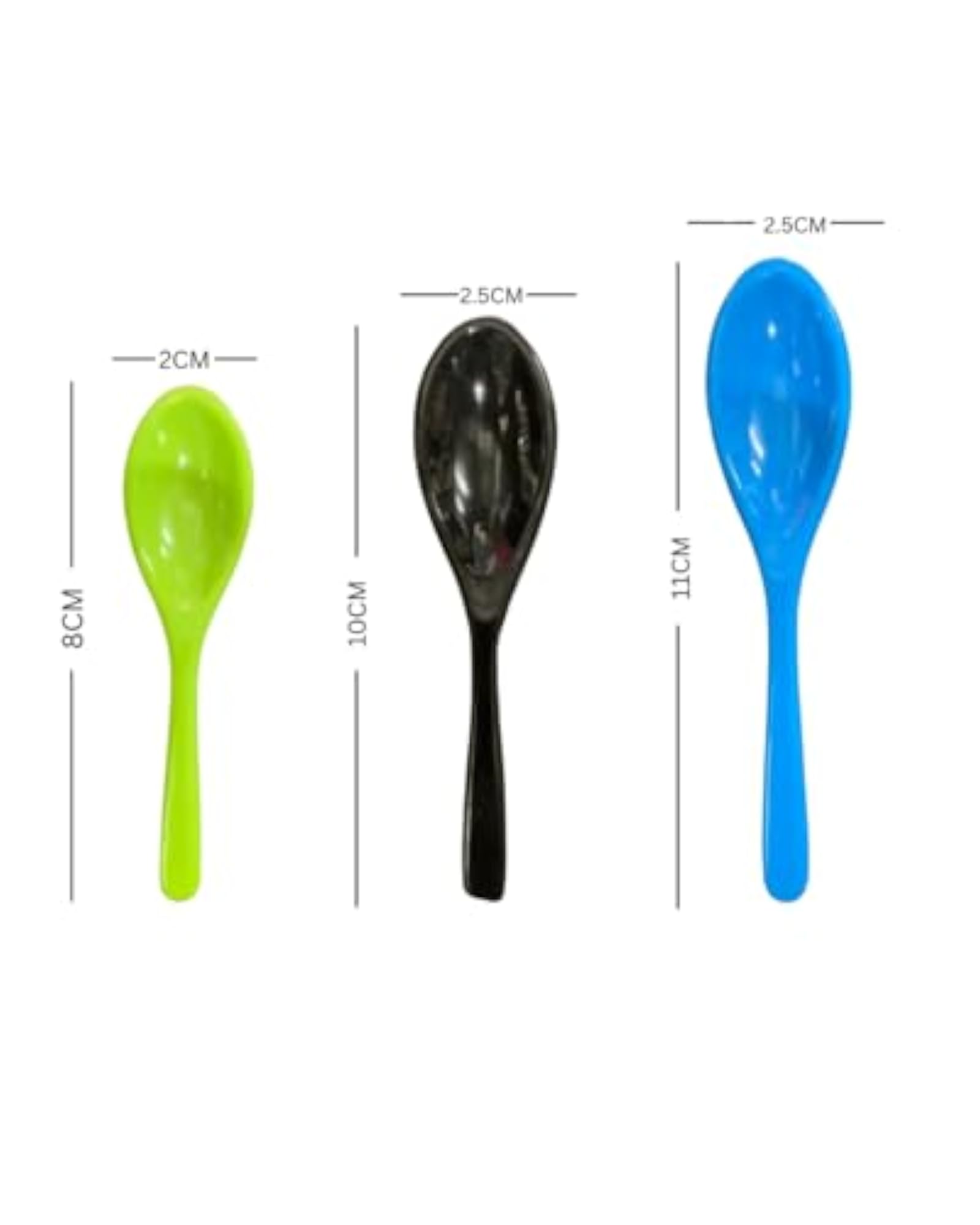 Spice Plastic Masala Spoons Set, 30 Pieces, Multicolour