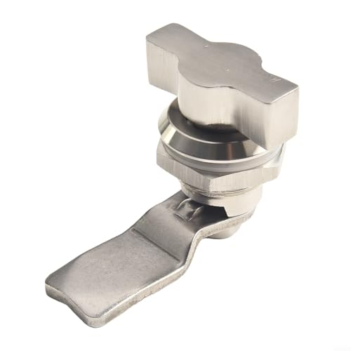 Gdfnmogo Cerradura de lengüeta giratoria sin llave, cerradura de leva, cerradura de lengüeta cilíndrica para oficina, hogar, escuela, rotación suave y fácil instalación (acero inoxidable)