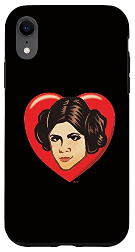 Coque iPhone XR Star Wars Princess Leia design cœur en silicone