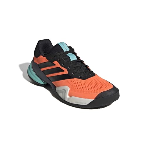 Image of adidas Mens Barricade 14 Tennis Sneakers Shoes - Black, Orange