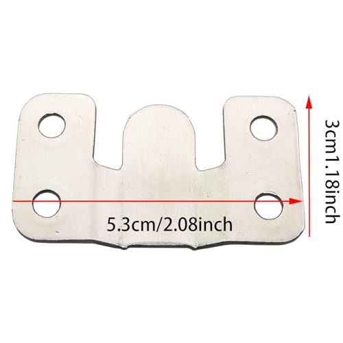 Image of 4 Pairs 53x30mm Recessed Mounting Bracket Thickened Stainless Steel Hook and Loop Multifunctional Connectors Interlocking Furniture Connector Silver Heavy Duty Photo Frame Hook