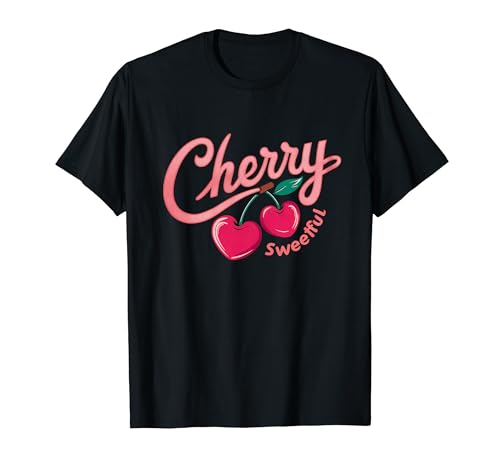 Cherry Sweetful Red Aesthetic Cherries Trendy Summer Y2K Camiseta