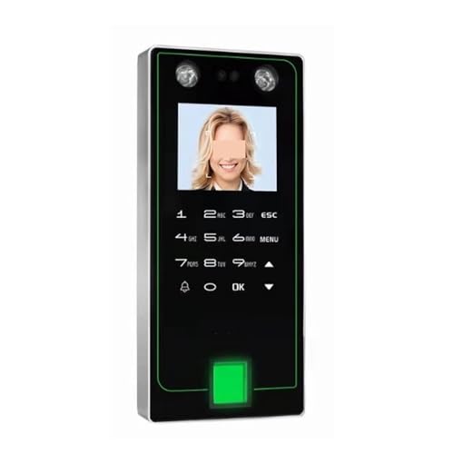 DFEDHF Time Clocks 2.4 Inch Face Recognition Fingerprint ID Card Password Fingerprint Time Attendance Machine Door Access Control System,