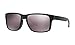 Oakley Men's Holbrook OO9102-90 Prizm Daily Polarized Iridium Rectangular Sunglasses, Matte Black, 55 mm
