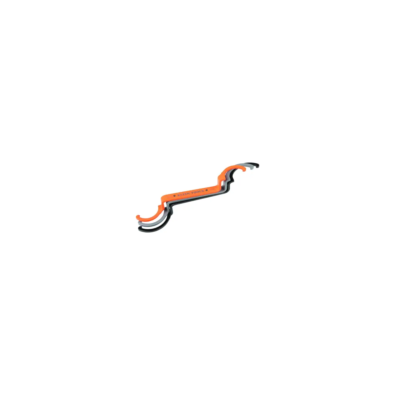KLEIN TOOLS 50900R Conduit Locknut Wrench Set, Tighten and Loosen Locknuts in Tight Spaces, 1/2, 3/4 and 1-Inch, Offset Bends, 3-Piece