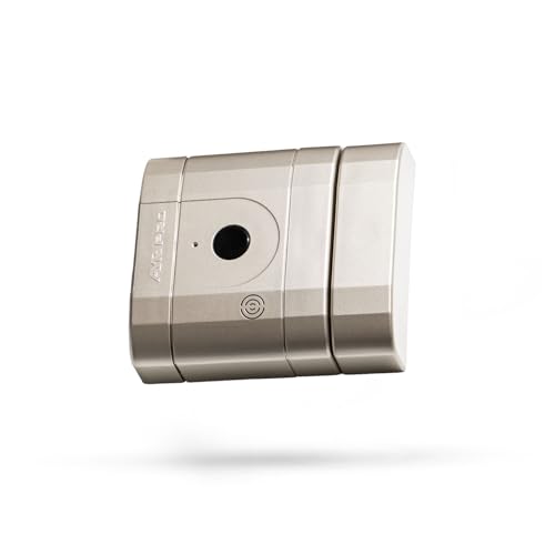 AYR Lock pro - Cerradura Inteligente Invisible de Alta Seguridad con Alarma, Control por APP Integra y Bluetooth, Antibumping y Antiganzúa, No Incluye Mandos [Níquel mate]