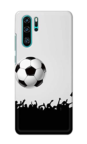 Image of Printed Hard Back Cover Case for Huawei P30 Pro Back Cover (Football Icon) -702