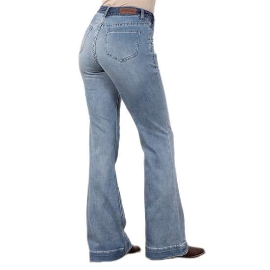 Rock & Roll Denim Hallsville High Rise Trouser Jeans Denim 29x32