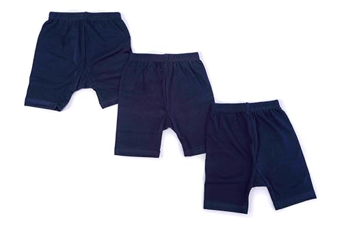 Image of Red Rose Kids Girls Cotton Solid Shorty Pack of 3