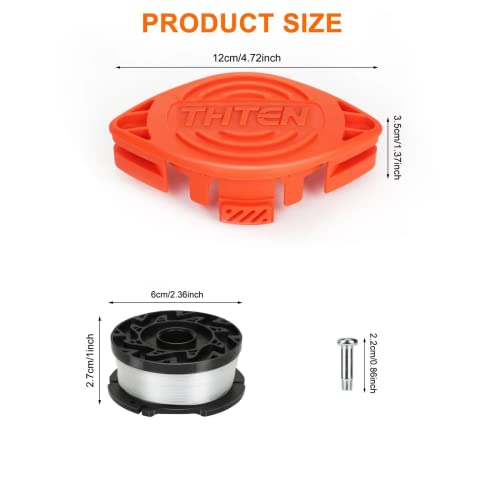 Image of THTEN AF-100 Replacement Blade Head Spool for Black+Decker GH600 GH900 20PK | Spool 30Ft 0.065 inch Compatible with Black Decker GH610,GH912,ST6600,ST7000,ST7700,NST1118,NST2118,LST220,LST300 String Trimmer
