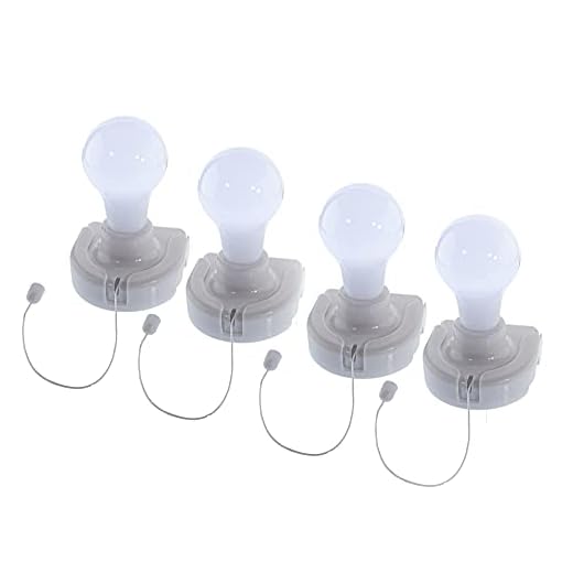 Instant Portable Light Bulb Cordless Mountable Battery Operated Wireless LED Light Light Bulbs - Bulbs Peel and Stick Anywhere - 4pc