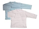 ✔️ waschbar bei 40° Liliput Langarmshirt 2er-Set - Verschiedene Größen und Farben - 100% Baumwolle - Baby T-Shirt Babyshirt Babyunterhemd (Blau/Weiß, 62/68)