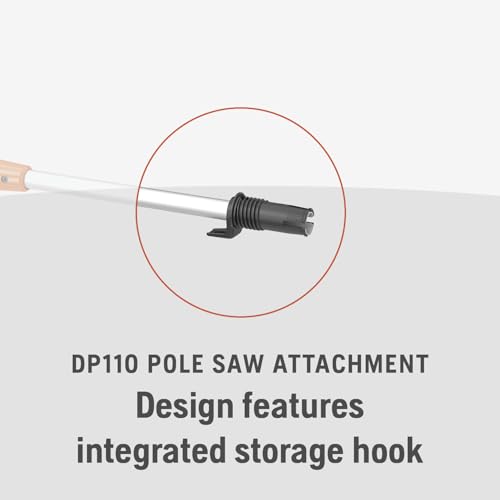 Image of Husqvarna DP110 Pole Saw Attachment, 10-Inch FLXi Compatible Electric Pole Saw Attachment, Hook and Harness Included for Easy Storage and Additional Support
