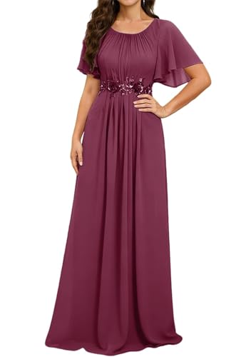 Robe longue voilant les imperfections en mousseline WQL104