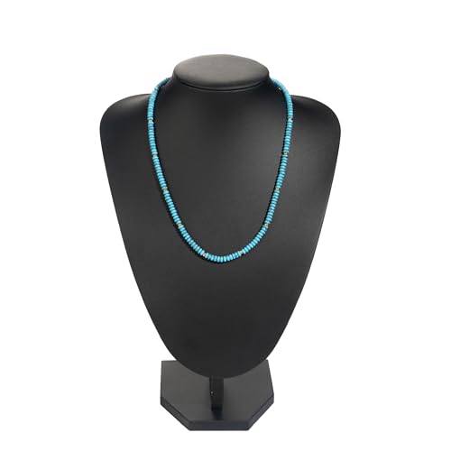 Boho Beaded Choker Necklace for Women, Dainty Natrue Stone Beads Choker Gold-color Plated beads Surfer Necklaces Summer Beach Handmade Jewelry4