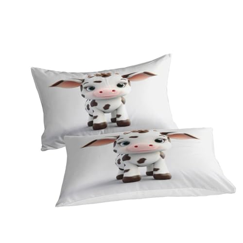 Housses de couettes vaches laitières microfibre premium 200x200cm lit double