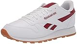 Reebok unisex adult Classic Leather Sneaker, White/Red Ember/Gum, 11.5 Women 10 Men US