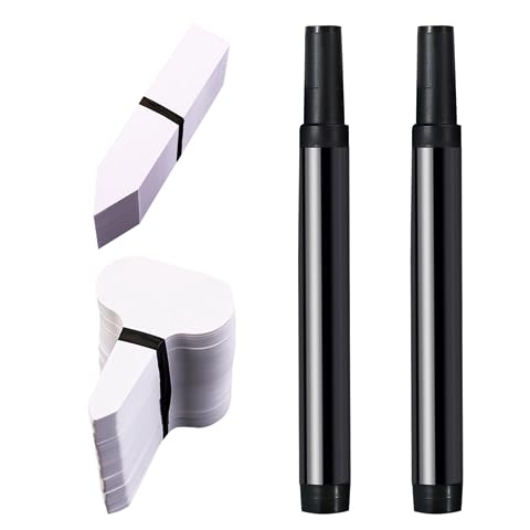 Lot de 200 Étiquettes Blanches pour Plantes avec 2 Marqueurs Noirs - en Dentelle, Forme de T - pour Enregistrement de la Croissance des Plantes