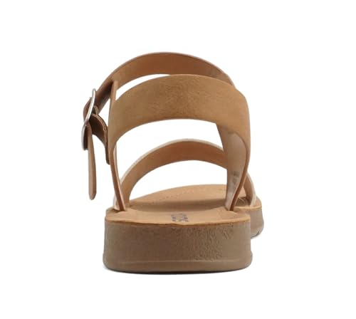 Image of Soda PLENTY ~ Women's Strappy Ankle Wrap Buckle Fashion Flat Sandals