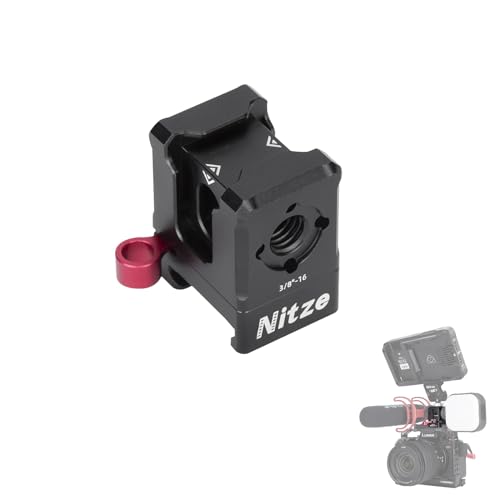 Adaptador de Cold Shoe Triple Nitze N45-A2 con Abrazadera NATO para Monitor y Estabilizador DJI