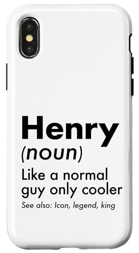 Henry Like A Normal Guy Only Cooler Legend King �t�@�[�X�g�l�[�� �X�}�z�P�[�X iPhone X/XS �p